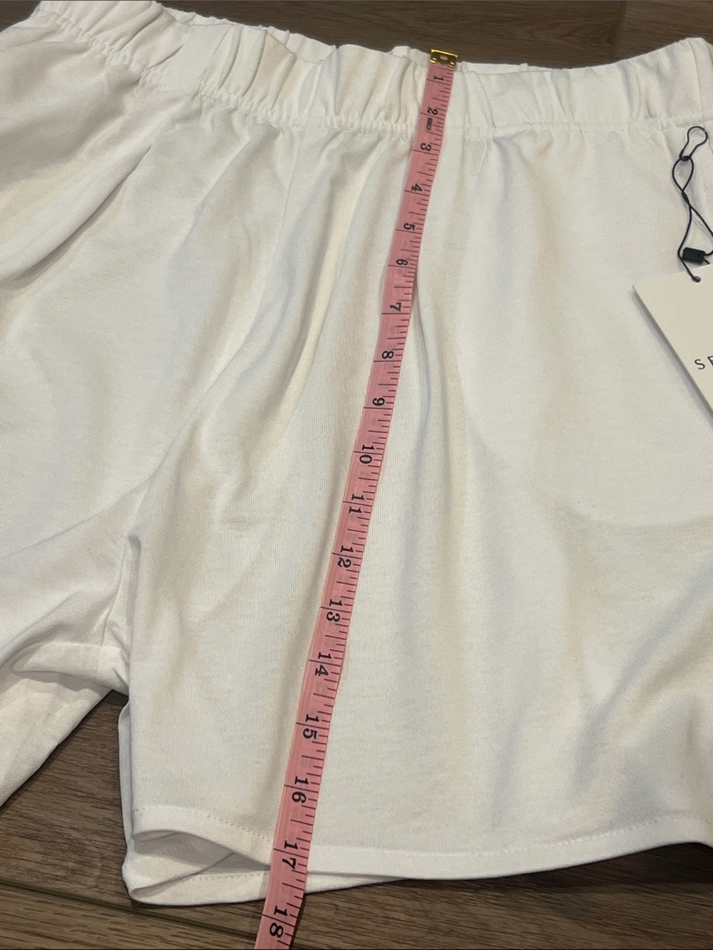 NWT Sedvana Swedish White Elastic Waist Lounge Shorts Cotton & Modal Comfy Relax - Picture 8 of 13